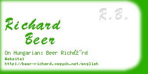 richard beer business card